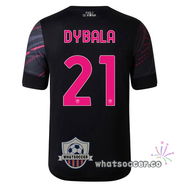 AS Roma (DYBALA 21) Third Soccer Jerseys Black 2022-2023