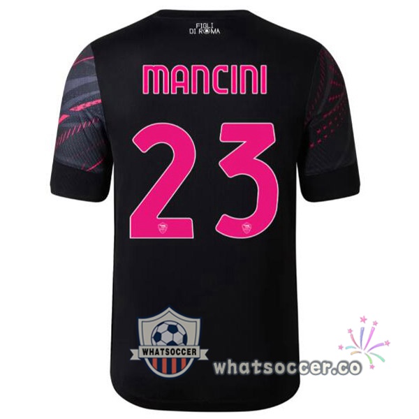 AS Roma (MANCINI 23) Third Soccer Jerseys Black 2022-2023
