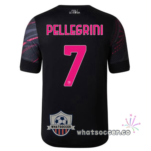 AS Roma (PELLEGRINI 7) Third Soccer Jerseys Black 2022-2023