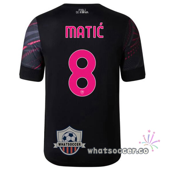 AS Roma (MATIĆ 8) Third Soccer Jerseys Black 2022-2023