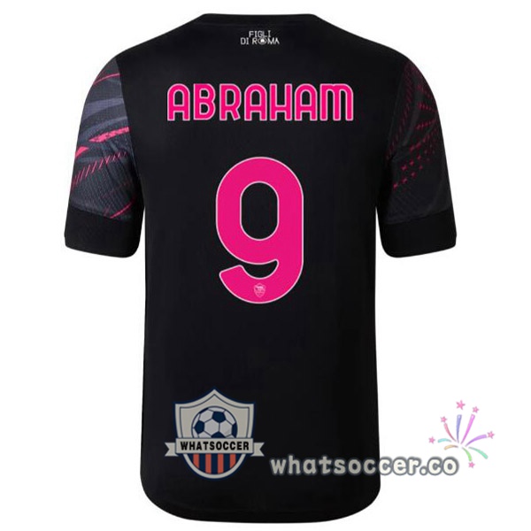 AS Roma (ABRAHAM 9) Third Soccer Jerseys Black 2022-2023