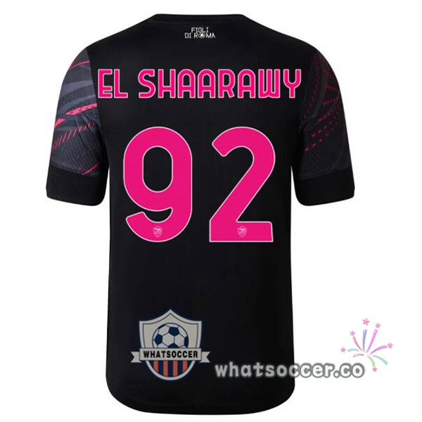 AS Roma (EL SHAARAWY 92) Third Soccer Jerseys Black 2022-2023