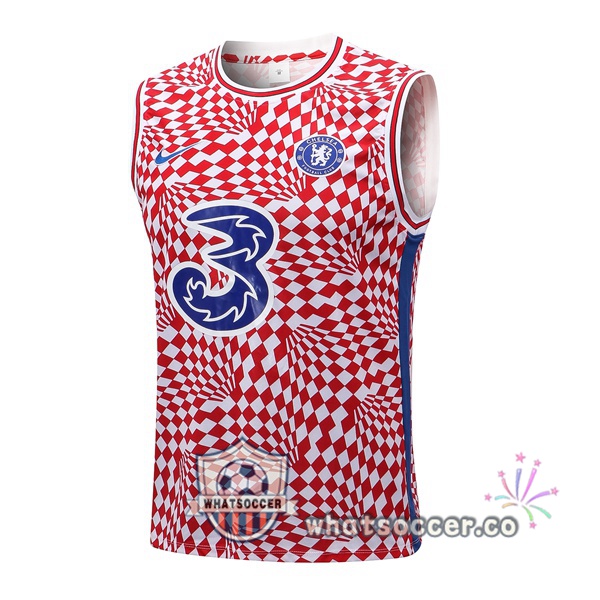 FC Chelsea Red White Soccer Vest 2022-2023