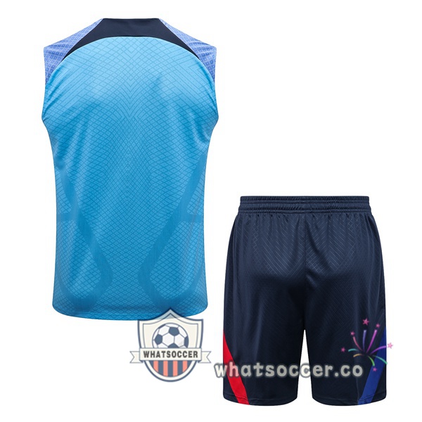 FC Barcelona + Shorts Blue Soccer Vest 2022-2023