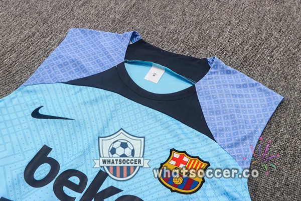 FC Barcelona + Shorts Blue Soccer Vest 2022-2023