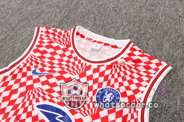 FC Chelsea + Shorts Red White Soccer Vest 2022-2023
