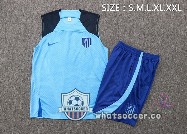 Atletico Madrid + Shorts Blue Soccer Vest 2022-2023