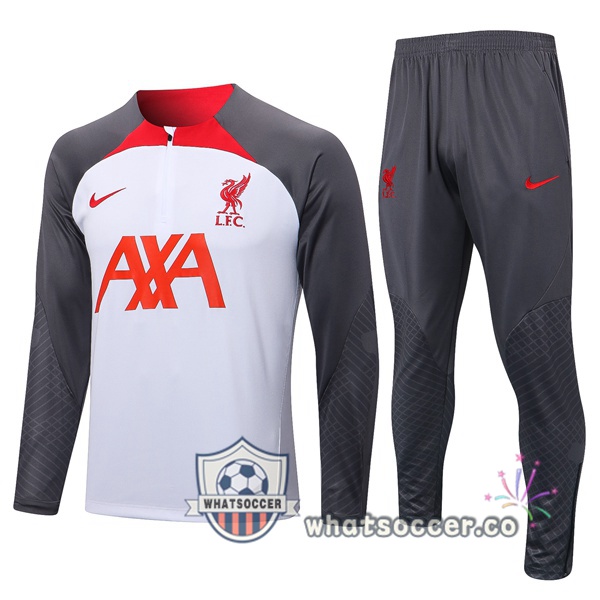 FC Liverpool White Gray Tracksuit 2022-2023
