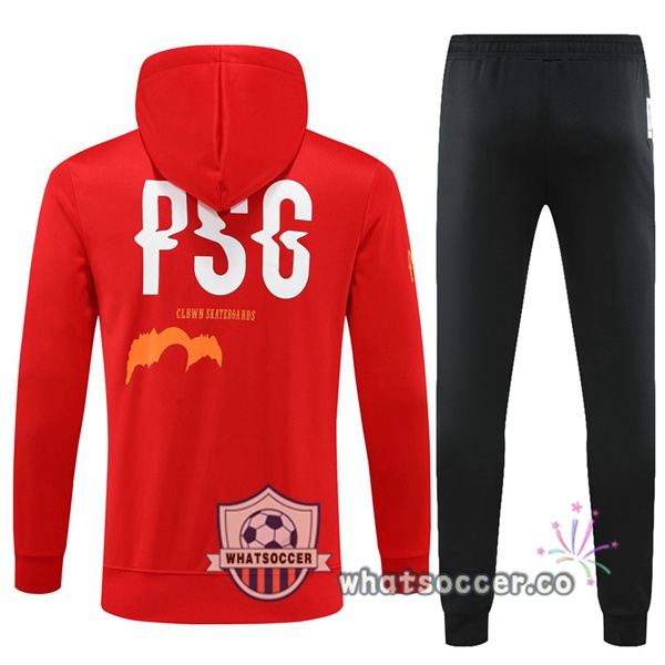 Paris PSG Red Hooded Jacket 2022-2023