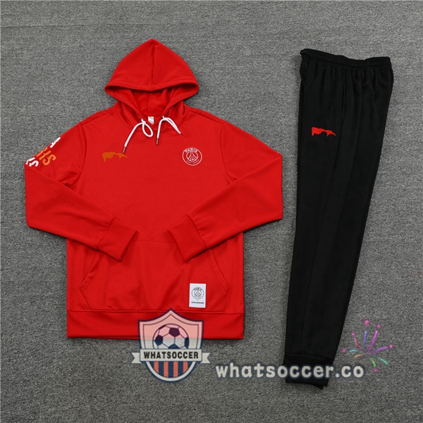 Paris PSG Red Hooded Jacket 2022-2023