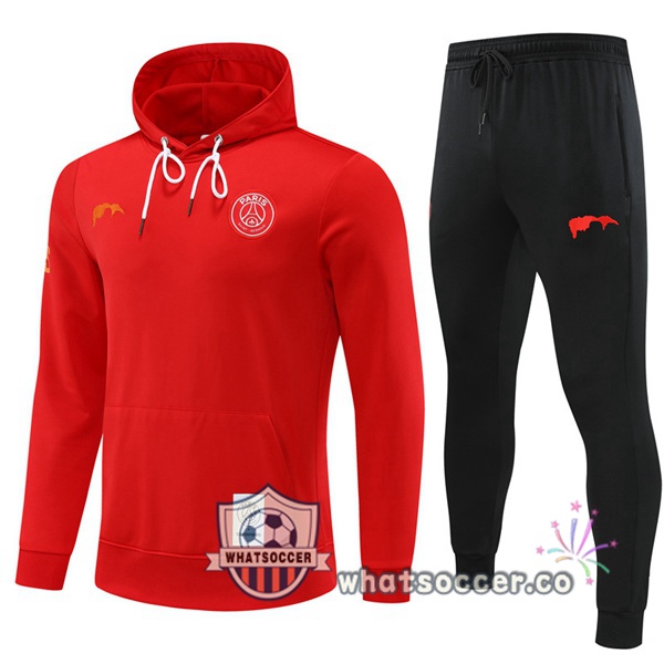 Paris PSG Red Hooded Jacket 2022-2023