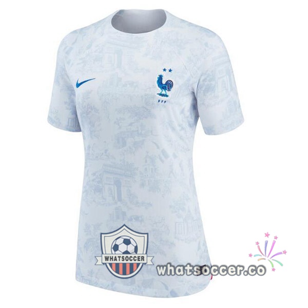 France Women Away Soccer Jerseys White 2022-2023