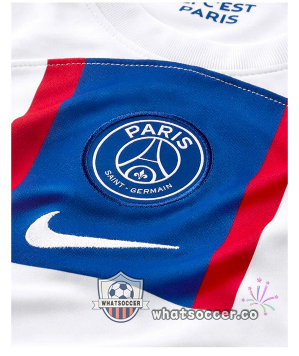 Paris PSG Third Soccer Jerseys White Blue 2022-2023