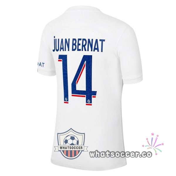Paris PSG (JUAN BERNAT 14) Third Soccer Jerseys White 2022-2023