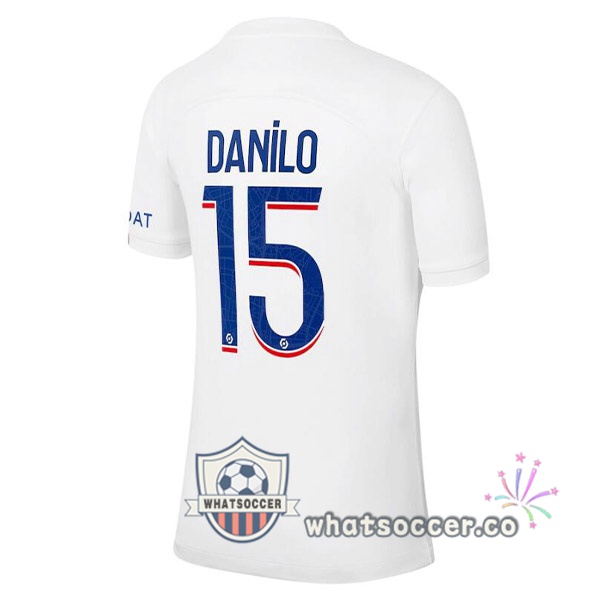 Paris PSG (DANILO 15) Third Soccer Jerseys White 2022-2023