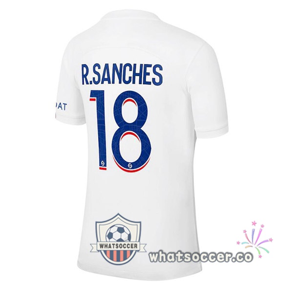 Paris PSG (R.SANCHES 18) Third Soccer Jerseys White 2022-2023