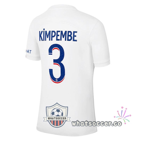 Paris PSG (KIMPEMBE 3) Third Soccer Jerseys White 2022-2023