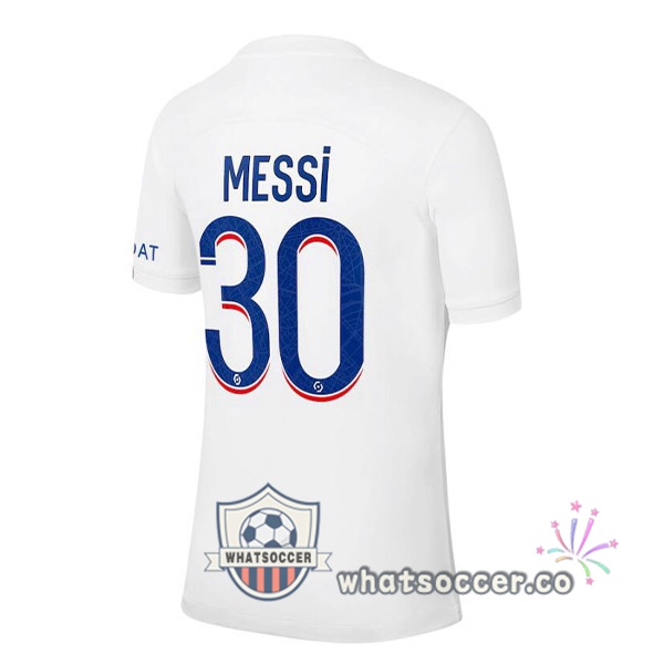 Paris PSG (MESSI 30) Third Soccer Jerseys White 2022-2023