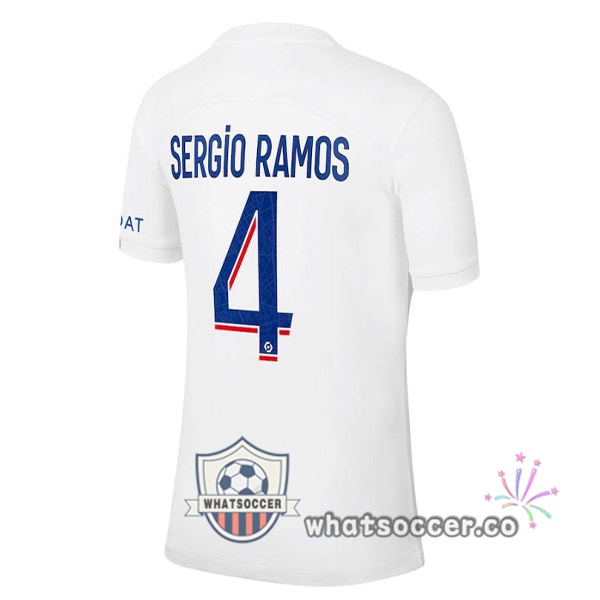 Paris PSG (SERGIO RAMOS 4) Third Soccer Jerseys White 2022-2023