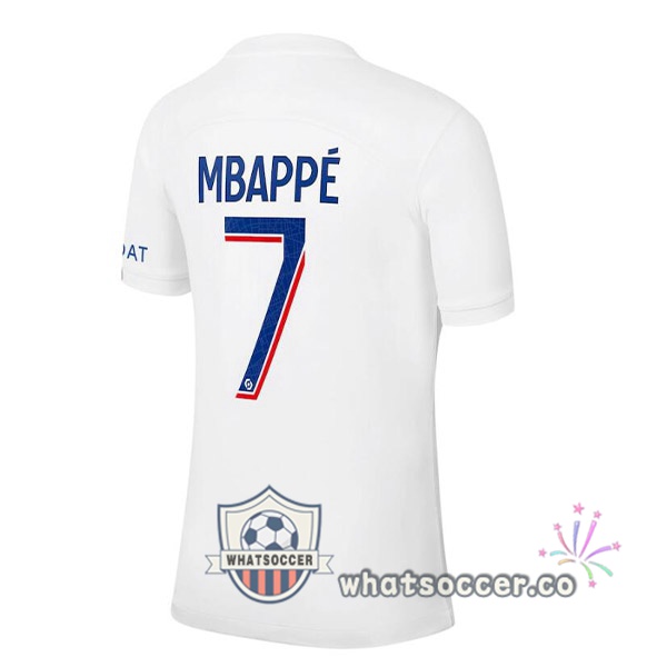 Paris PSG (MBAPPÉ 7) Third Soccer Jerseys White 2022-2023