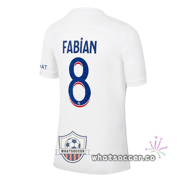Paris PSG (FABIAN 8) Third Soccer Jerseys White 2022-2023
