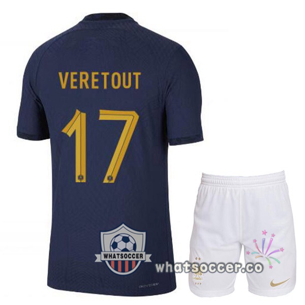 France (VERETOUT 17) Kids Home Soccer Jerseys Blue Royal 2022-2023