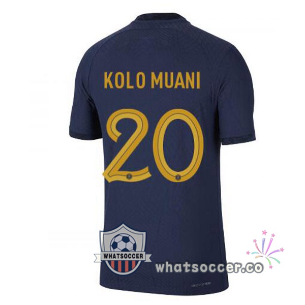 France (KOLO MUANI 20) Home Soccer Jerseys Blue Royal 2022-2023