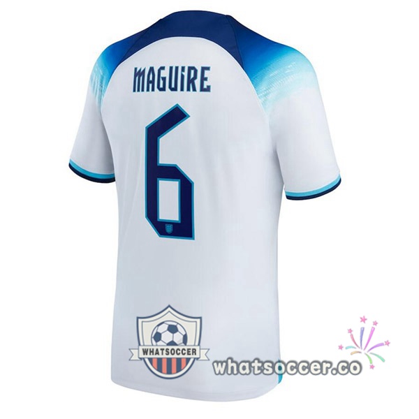 England (MAGUIRE 6) Home Soccer Jerseys White 2022-2023