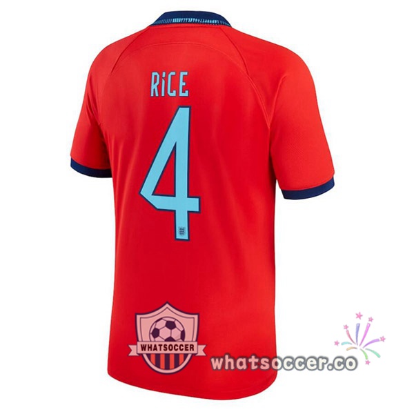 England (RICE 4) Away Soccer Jerseys Red 2022-2023