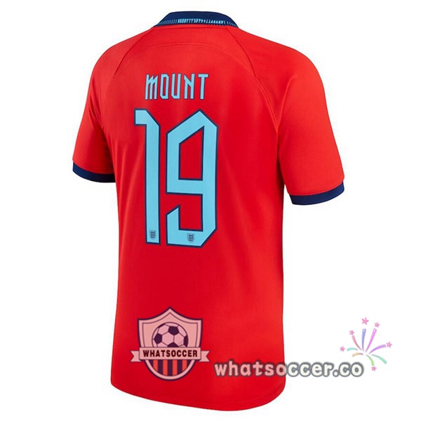England (MOUNT 19) Away Soccer Jerseys Red 2022-2023