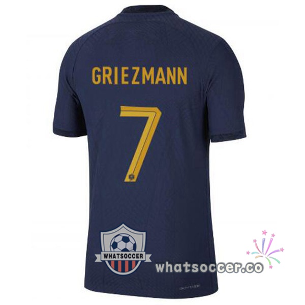 France (GRIEZMANN 7) Home Soccer Jerseys Blue Royal 2022-2023