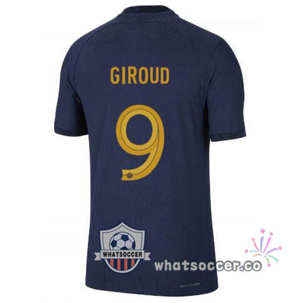 France (GIROUD 9) Home Soccer Jerseys Blue Royal 2022-2023