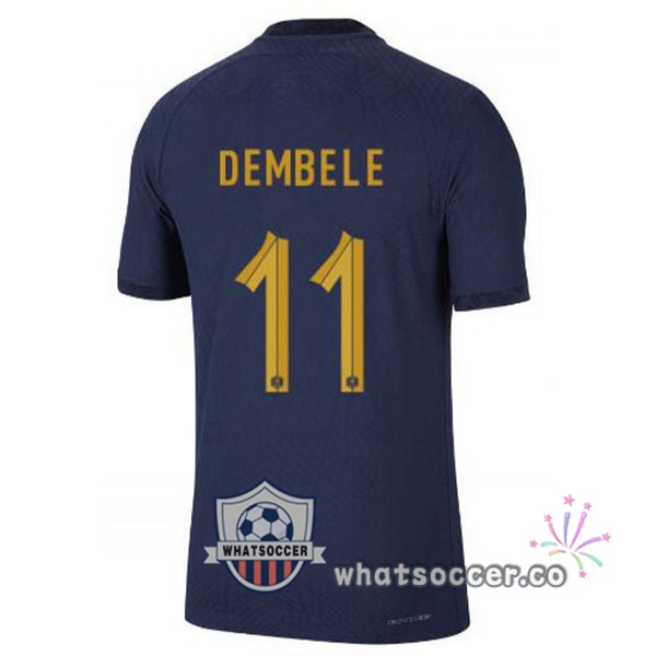 France (DEMBELE 11) Home Soccer Jerseys Blue Royal 2022-2023