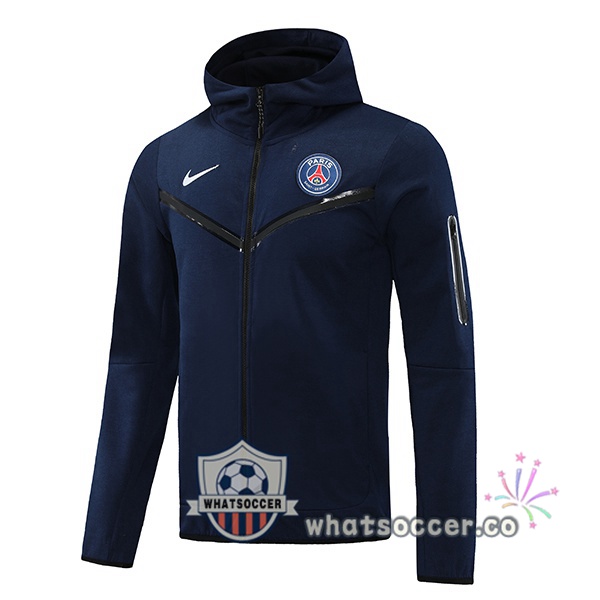 Paris PSG Blue Royal Hooded Jacket 2022-2023
