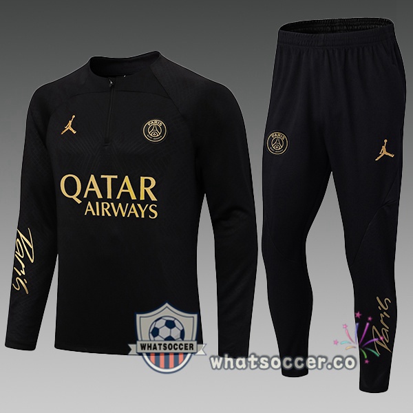 Paris PSG Kids Black Tracksuit 2022-2023