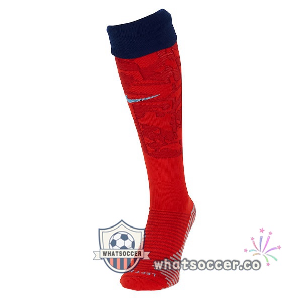England Away Soccer Socks Red 2022-2023