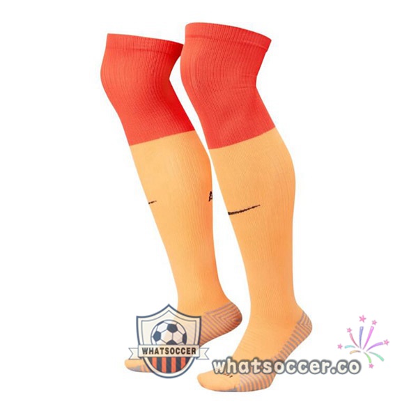 Atletico Madrid Soccer Socks Third Orange 2022-2023