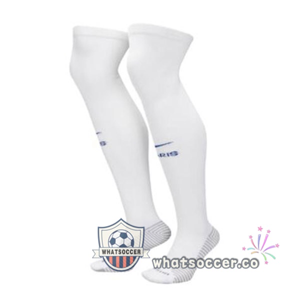Paris PSG Third Soccer Socks White 2022-2023