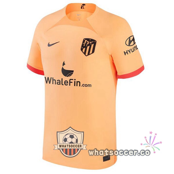 Atletico Madrid Third Soccer Jerseys Orange 2022-2023