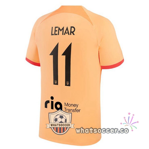 Atletico Madrid (LEMAR 11) Third Soccer Jerseys Orange 2022-2023