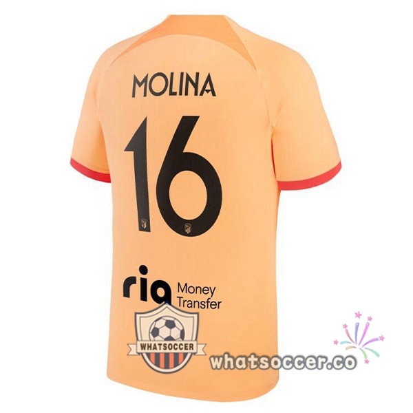 Atletico Madrid (MOLINA 16) Third Soccer Jerseys Orange 2022-2023