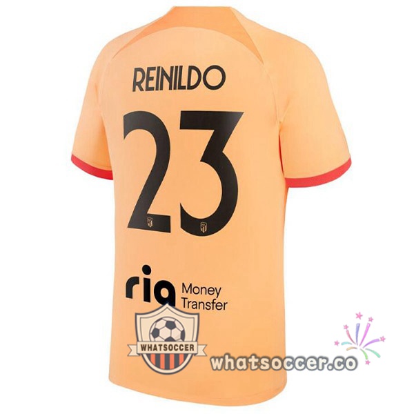 Atletico Madrid (REINILDO 23) Third Soccer Jerseys Orange 2022-2023
