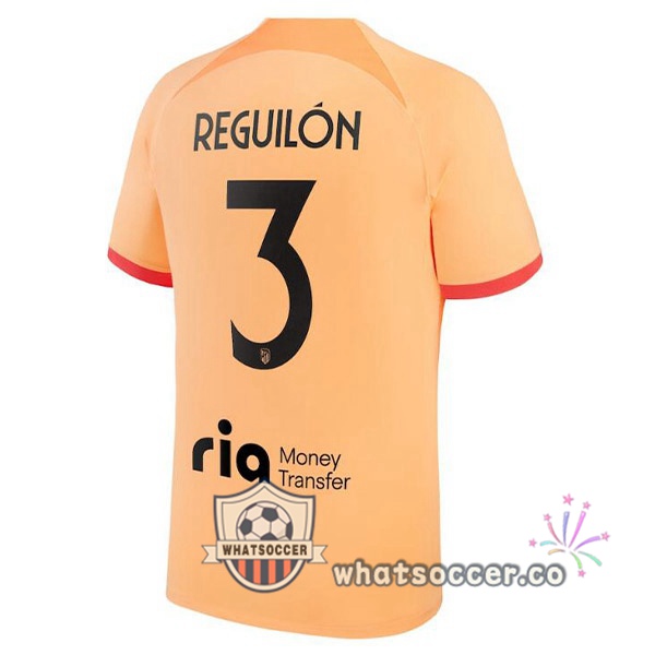 Atletico Madrid (REGUILÓN 3) Third Soccer Jerseys Orange 2022-2023
