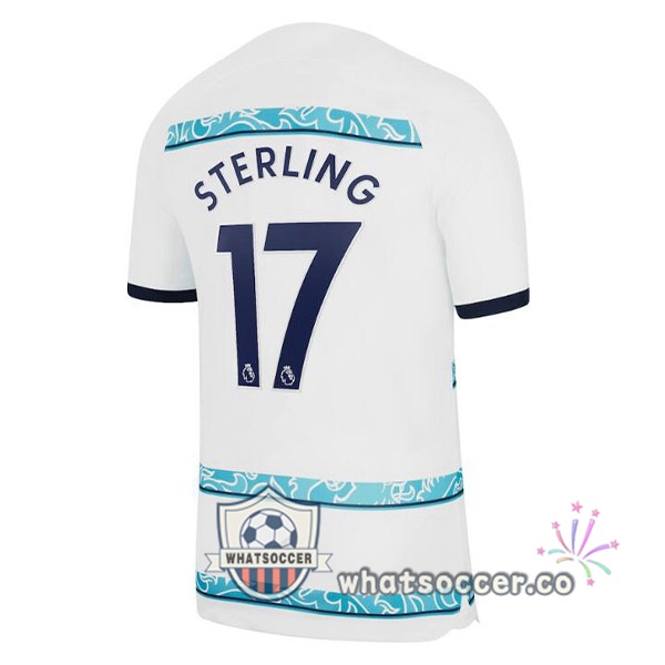 FC Chelsea (STERLING 17) Away Soccer Jerseys White 2022-2023