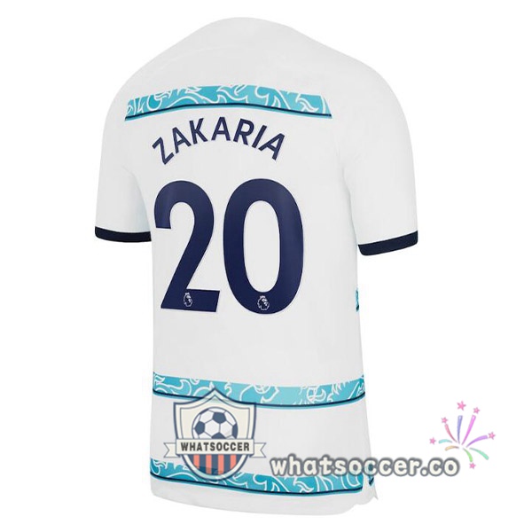FC Chelsea (ZAKARIA 20) Away Soccer Jerseys White 2022-2023