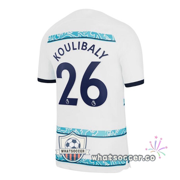 FC Chelsea (KOULIBALY 26) Away Soccer Jerseys White 2022-2023