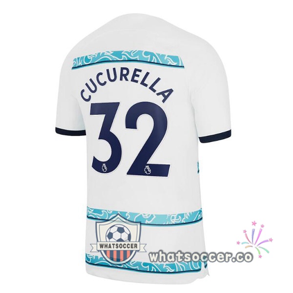 FC Chelsea (CUCURELLA 32) Away Soccer Jerseys White 2022-2023