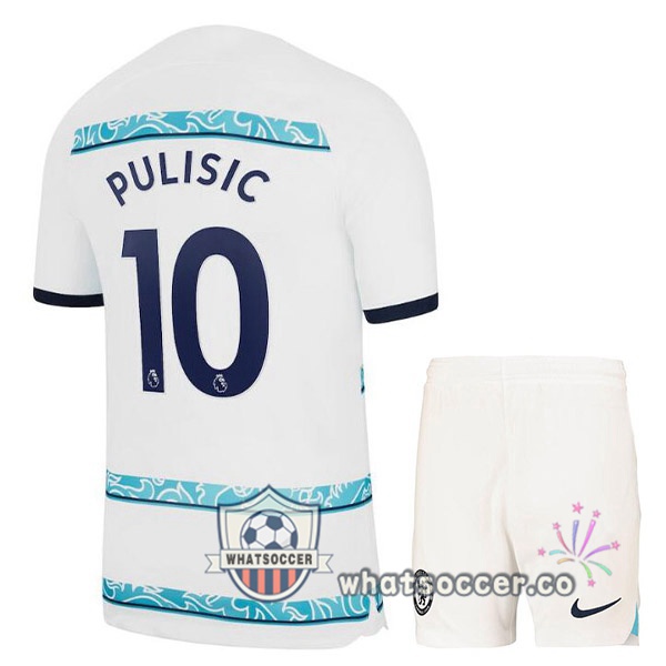 FC Chelsea (PULISIC 10) Kids Away Soccer Jerseys White 2022-2023