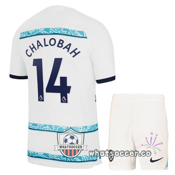 FC Chelsea (CHALOBAH 14) Kids Away Soccer Jerseys White 2022-2023