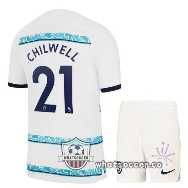 FC Chelsea (CHILWELL 21) Kids Away Soccer Jerseys White 2022-2023